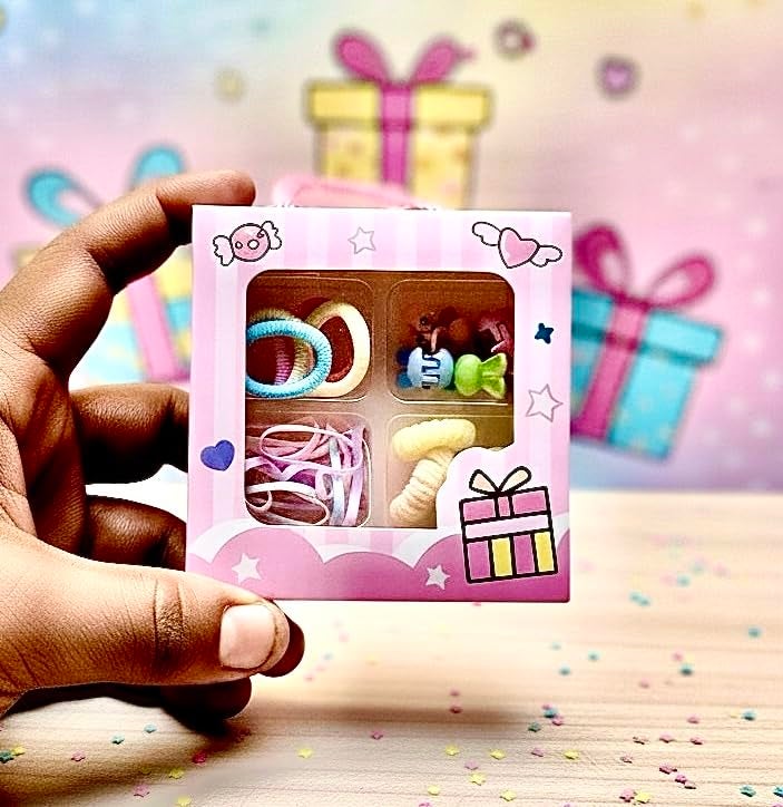 RETURNGIFTS- Pack of 6 kits for girls I Best birthday return gifts for girl kids age upto 3,4,5,6 years old. Party Bulk Gift of small size for Navratri Kanjak Pooja pujan (Design 3) - Image 3