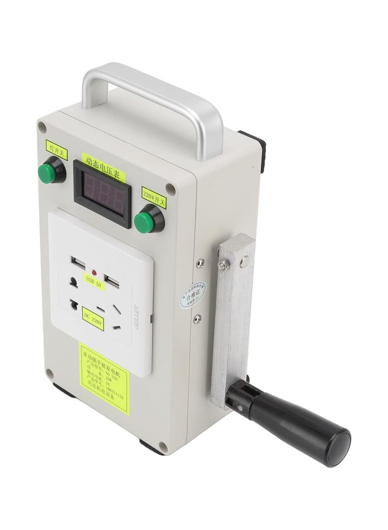 جي جوت مولد يدوي 220 فولت 12 فولت 5 فولت، مولد يدوي مع مؤشر ضوئي للسفر والتخييم والمشي لمسافات طويلة والبقاء على قيد الحياة - Image 1