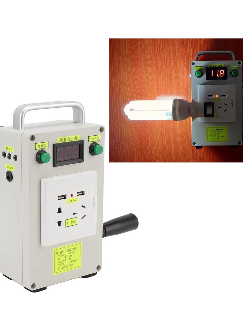 جي جوت مولد يدوي 220 فولت 12 فولت 5 فولت، مولد يدوي مع مؤشر ضوئي للسفر والتخييم والمشي لمسافات طويلة والبقاء على قيد الحياة - Image 5
