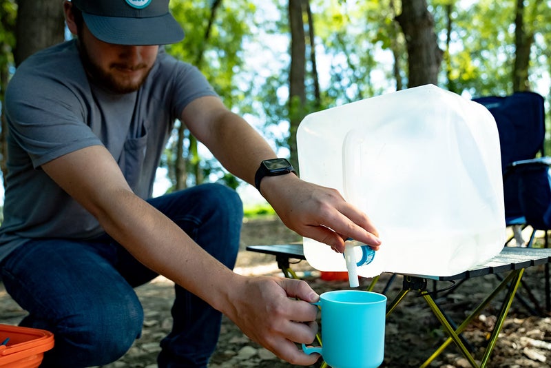 UST 5 Gal Water Carrier Cube with Collapsible, Transparent, Compact Design and BPA Free Construction for Drinking, Bathing, Camping, Hiking and Outdoor Survival - Image 3