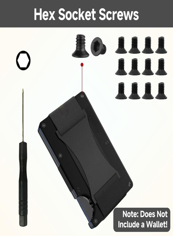 MILAKE Wallet Money Clip Elastic Band Accessories Kit Compatible with The Ridge RFID Minimalist Metal Wallets, Repair Parts Set Includes Screws, Cash Strap and Screwdriver - Image 5