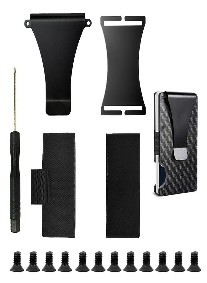 MILAKE Wallet Money Clip Elastic Band Accessories Kit Compatible with The Ridge RFID Minimalist Metal Wallets, Repair Parts Set Includes Screws, Cash Strap and Screwdriver - Image 1