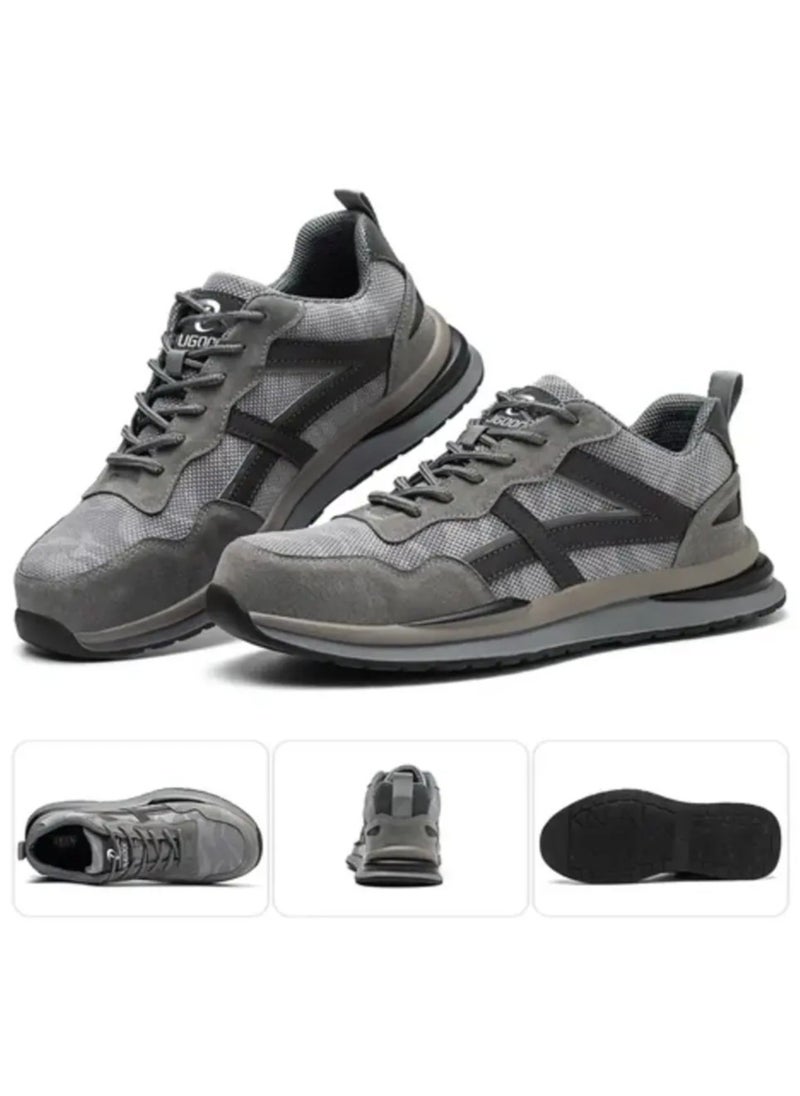 Verci Men Steel Toe Sneakers Safety Shoes Low top Work Shoe with Air Cushion Lightweight Breathable Puncture Proof (42 EUR)  - Image 1