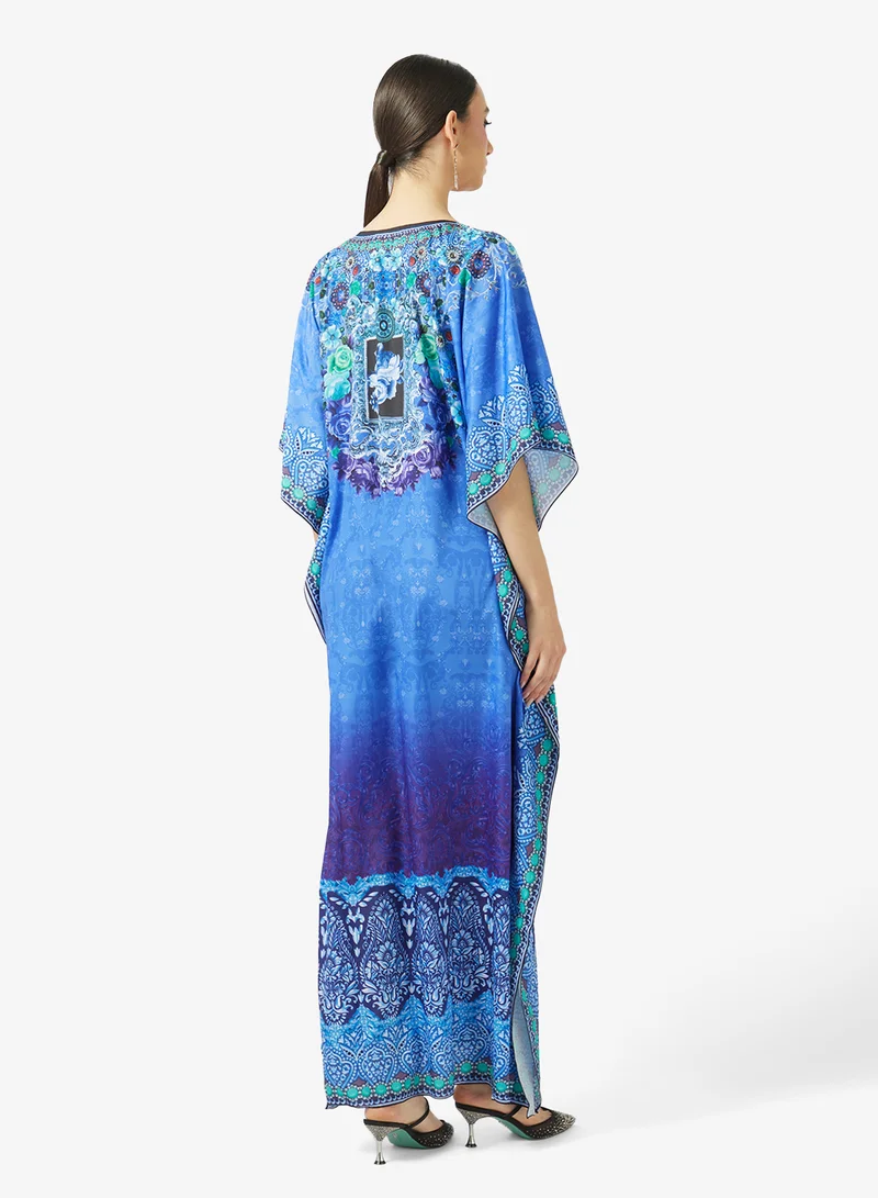 ARABIAN CLOSET Elegant Printed Kaftan