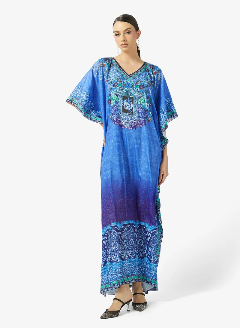 ARABIAN CLOSET Elegant Printed Kaftan