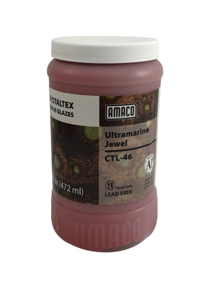 Amaco Crystaltex Glaze Ultramarine Jewel CTL-46 Low Fire Lead Free for Pottery and Ceramic - Image 2