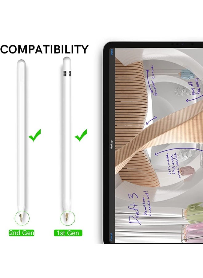 3-Piece Apple Pencil Replacement Tips for Apple Pencil 2nd Gen and 1st Gen, Upgraded Longer Fine Point High Sensitive, No Wear Out Noiseless Precise Control Stylus Tip (Clear+Clear Purple+Clear Pink)  - Image 2