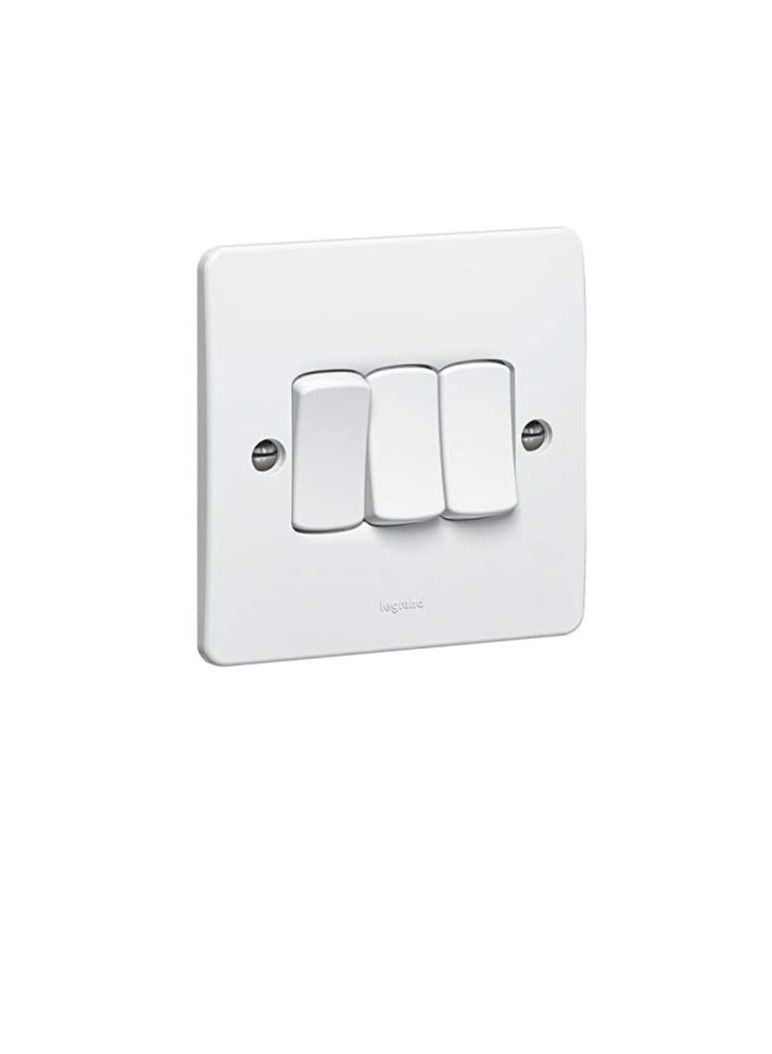 ليجراند مفتاح ليجراند سينرجي وايت 3Gang أحادي القطب 10 أمبير 250 فولت - 730124 - Image 3