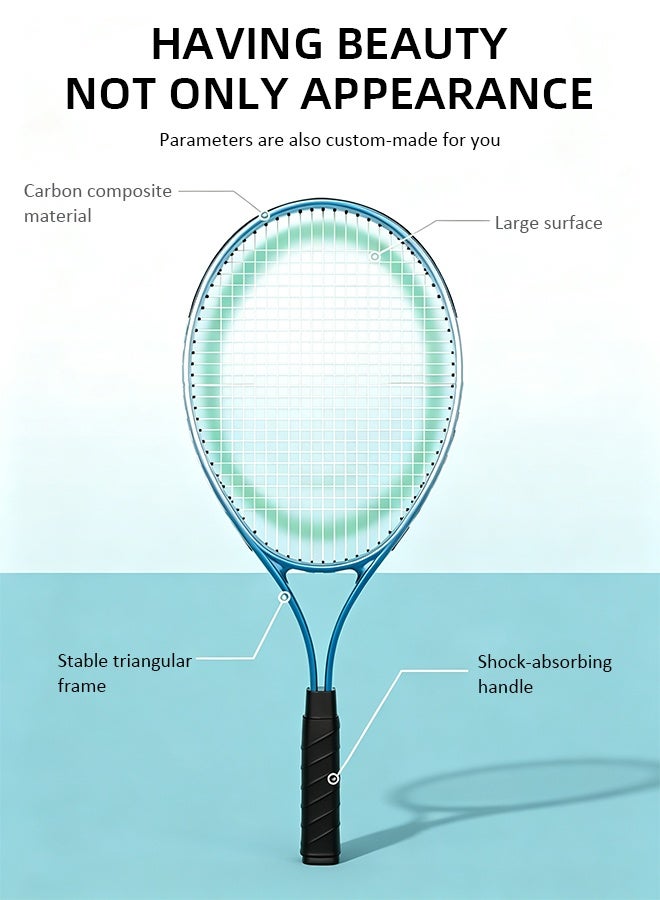 DUNISO Tennis Rackets Set for Student with 2 Lightweight Racquets with Bag & Water Base, Light Training Tennis's Racquet for Beginner kids Racket Practice - Image 4