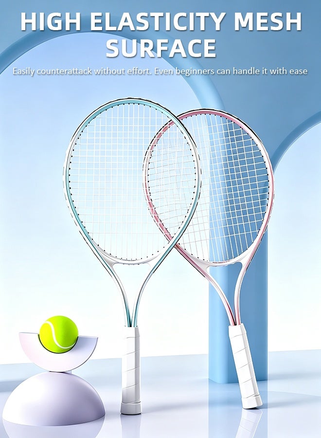 DUNISO Tennis Rackets Set for Student with 2 Lightweight Racquets with Bag & Water Base, Light Training Tennis's Racquet for Beginner kids Racket Practice - Image 2