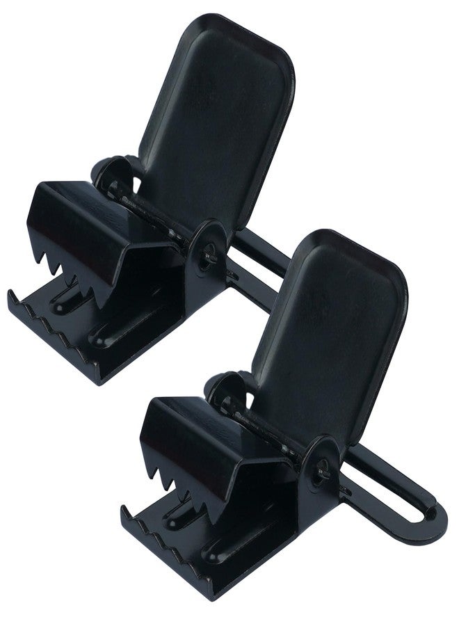 KUNN 2 Inch Suspender Clips Heavy Duty Metal Holder Fasteners, Black Plating, 2 Pcs - Image 1
