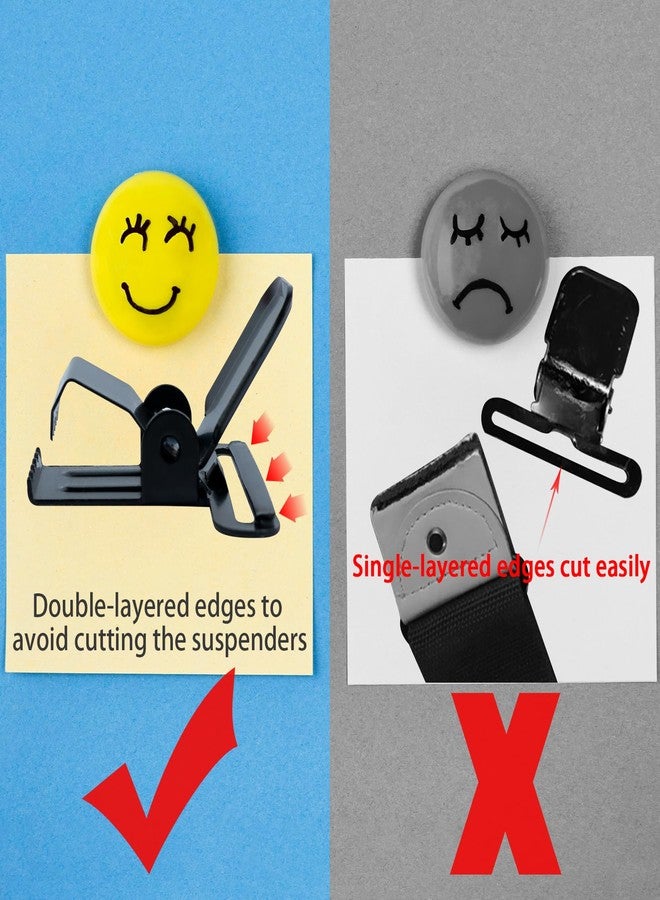 KUNN 2 Inch Suspender Clips Heavy Duty Metal Holder Fasteners, Black Plating, 2 Pcs - Image 5