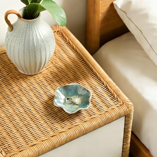 Mecaikru Ceramic Trinket Dish, Ring Tray, Decorative Jewelry Dish for Earrings Necklaces Watch Keys, for Women - Image 2