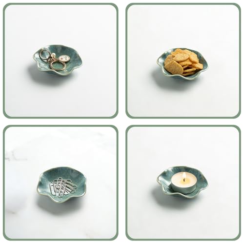 Mecaikru Ceramic Trinket Dish, Ring Tray, Decorative Jewelry Dish for Earrings Necklaces Watch Keys, for Women - Image 4