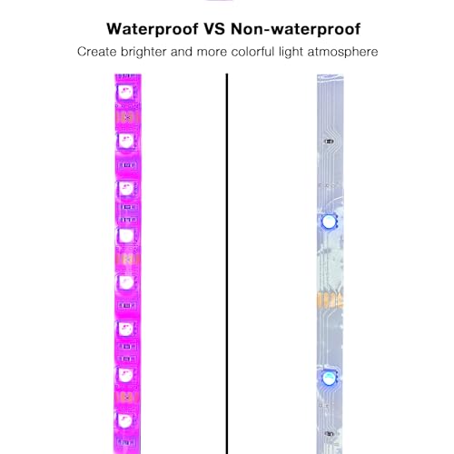 DAYBETTER Waterproof Led Lights for Bedroom, 32.8ft (2 Rolls of 16.4ft) Led Strip Lights, 300 LEDs Color Changing RGB 44 Keys Remote Controller, 12v for Outdoor Room Home Party Christmas Decoration - Image 3