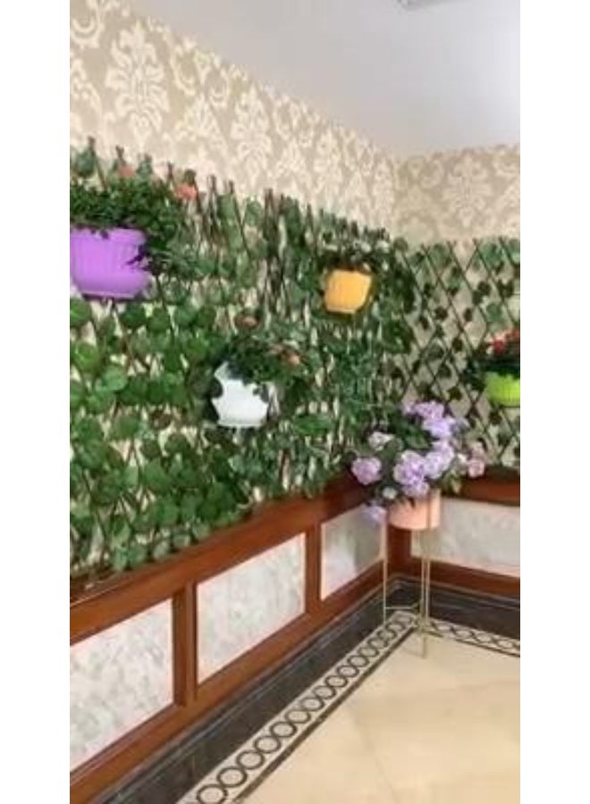 Leaf pergola 🌿 A wooden pergola with artificial flowers that can be hung from the house and balcony, on the fence, and on the wall, adding a touch of beauty. The product has a zipper, according to the size you prefer. It opens up to 2 meters and is 70 cm long. It is an imported product. Note: The product does not have lighting. - Image 3