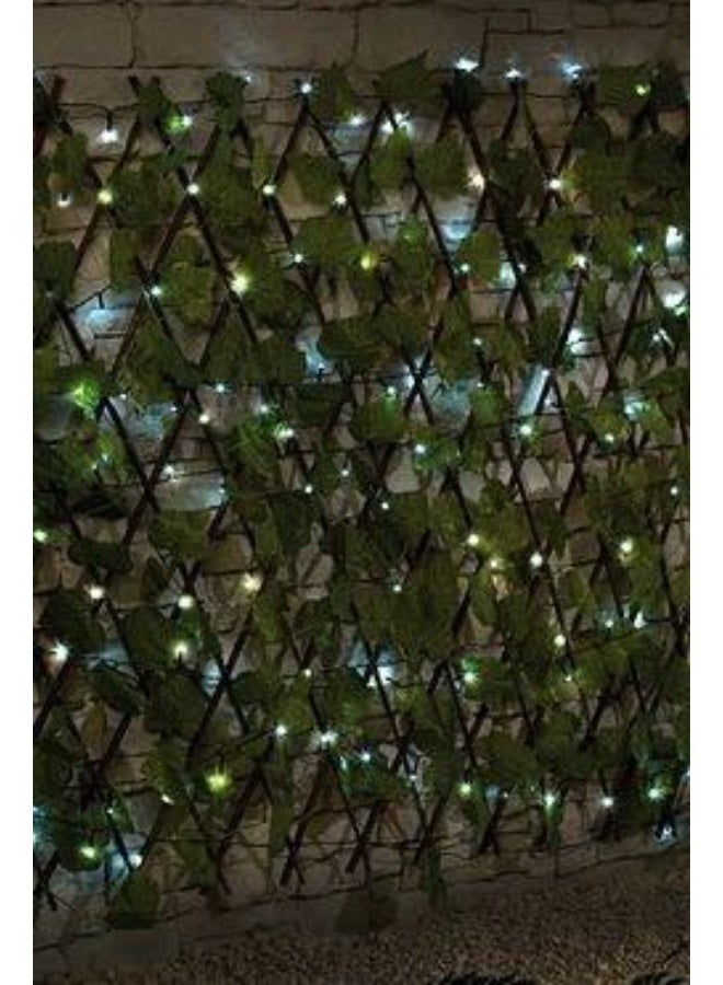 Leaf pergola 🌿 A wooden pergola with artificial flowers that can be hung from the house and balcony, on the fence, and on the wall, adding a touch of beauty. The product has a zipper, according to the size you prefer. It opens up to 2 meters and is 70 cm long. It is an imported product. Note: The product does not have lighting. - Image 4