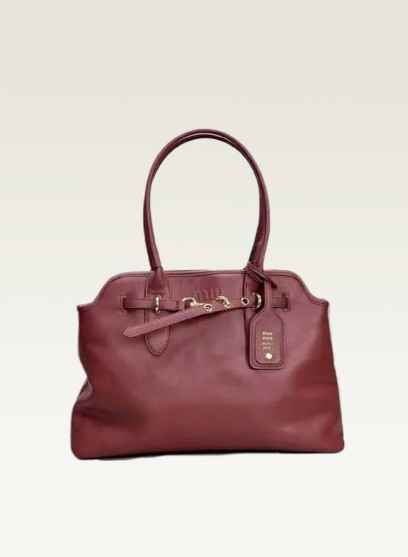 Miu Miu MiuMiu ladies' bag, fashion portable messenger bag, red. - Image 1