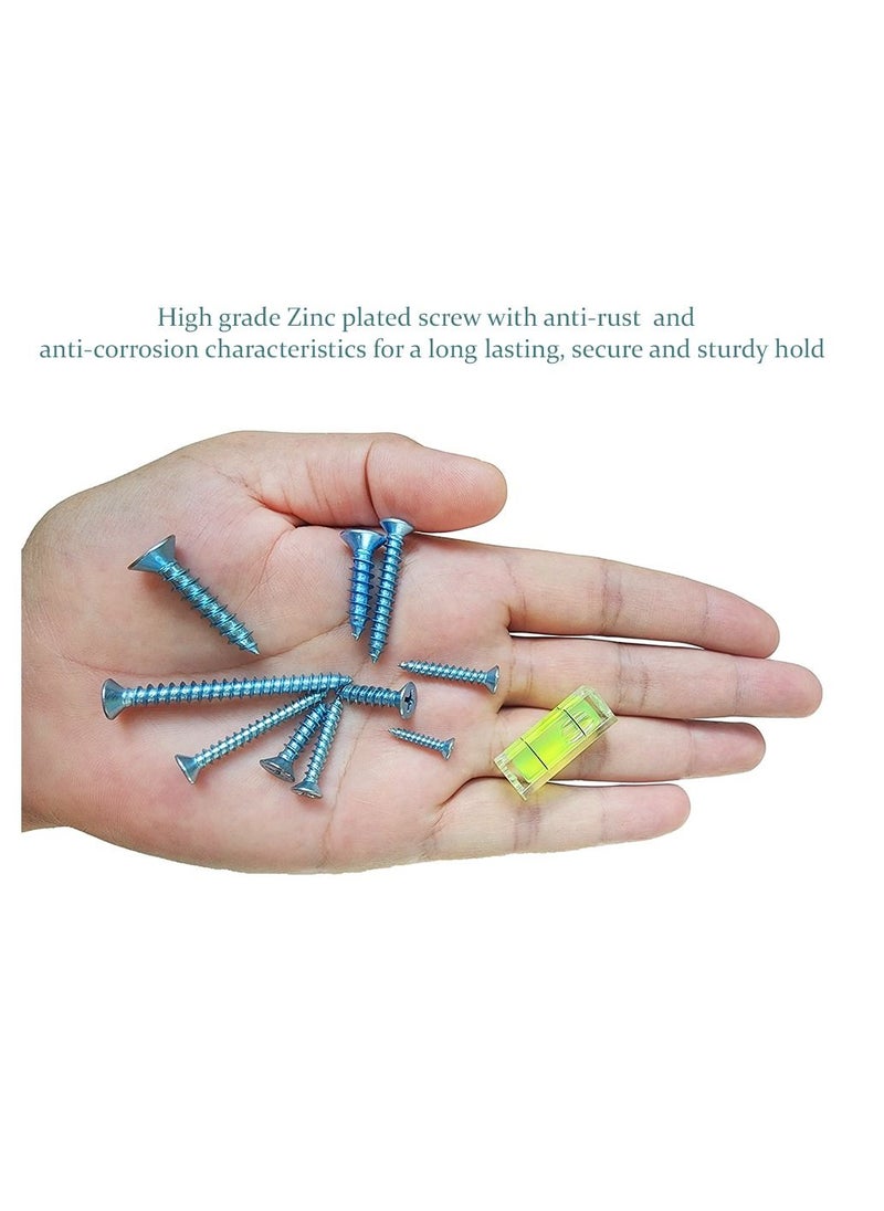 Vixel - VIXEL 510 Pcs Screws Assortment Kit Multiple Size Self Tapping Screws with Level Gauge for DIY Projects Including Installing Furniture and Repairs - Image 1