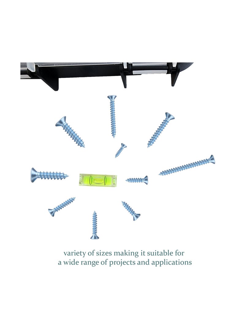 Vixel - VIXEL 510 Pcs Screws Assortment Kit Multiple Size Self Tapping Screws with Level Gauge for DIY Projects Including Installing Furniture and Repairs - Image 1