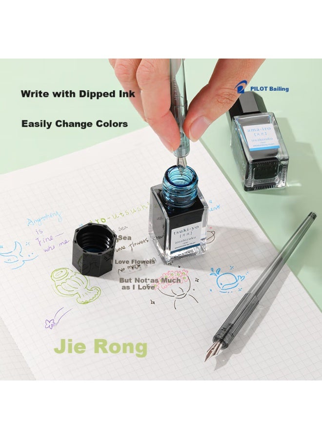 Pilot Iro-Utsushi Transparent Minimalist Drawing Pen Color Ink Sketch Pen For Students And Adults Fir-70R-Cl-M-Chn M Nib Clear Blue - Image 4