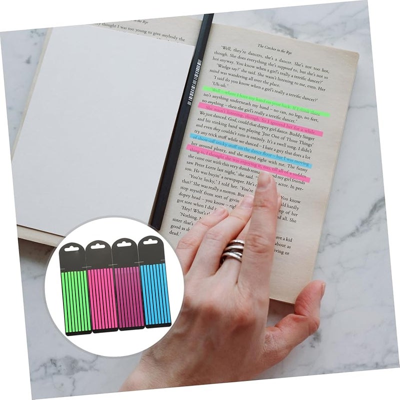 Tehaux علامات صفحات فلورية شرائط قراءة محمولة ألوان متنوعة أداة تمييز الجمل - Image 5