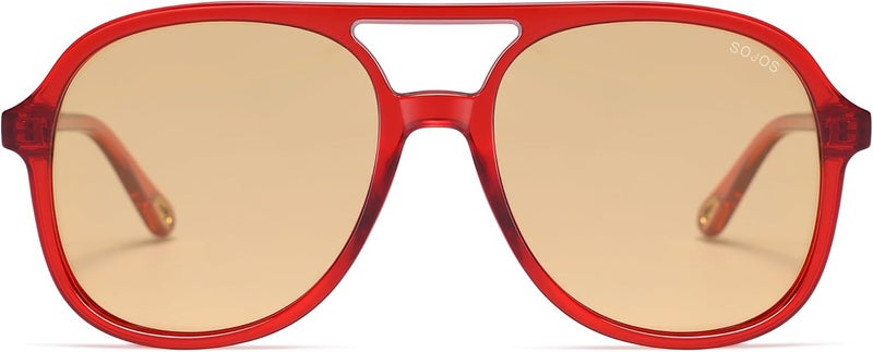 Sojos Retro Polarized Aviator Sunglasses Womens Mens Classic 70s 80s Vintage Trendy Square Aviators SJ2174 - Image 2