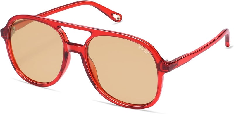 Sojos Retro Polarized Aviator Sunglasses Womens Mens Classic 70s 80s Vintage Trendy Square Aviators SJ2174 - Image 1