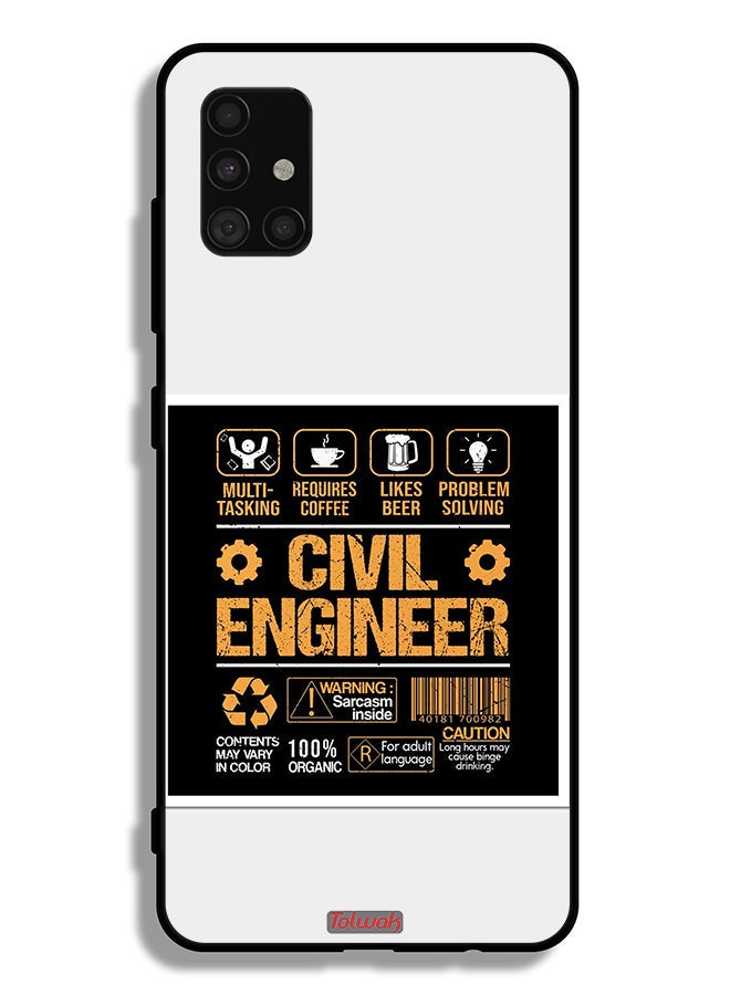 Tolwak Samsung Galaxy A51 4G Protective Case Cover Civil Engineer Sticker - Image 1