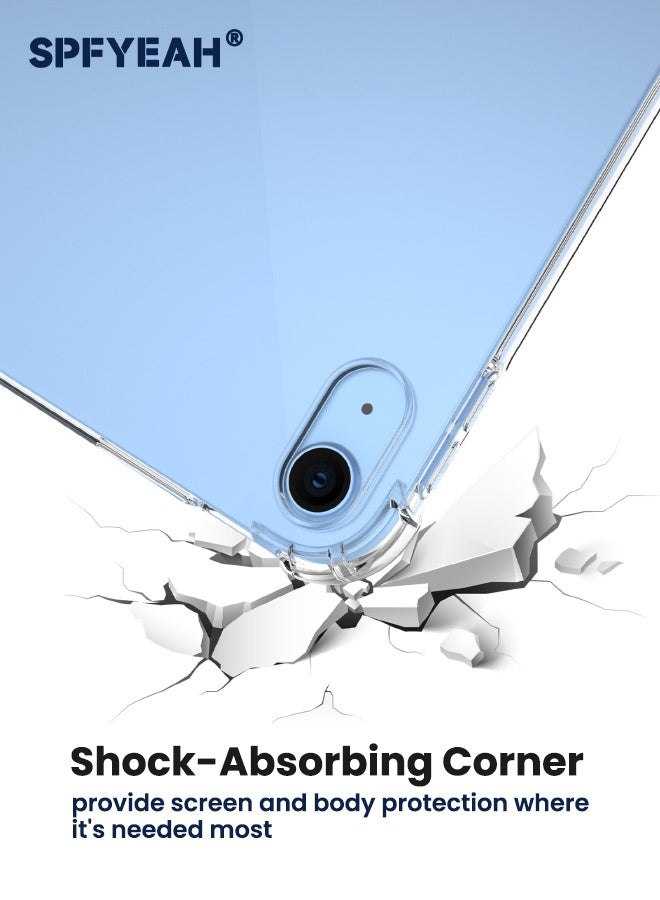 اس بي اف يا. [2 في 1] حافظة iPad (A16) الجيل الحادي عشر 11 بوصة (2025) / iPad الجيل العاشر 10.9 بوصة (2022) مع واقي شاشة زجاجي مقوى عالي الدقة، رفيع وخفيف الوزن، مقاوم للاصفرار، مقاوم للصدمات ومرن لجهاز iPad 11 2025 / iPad 10 2022 (شفاف) - Image 5