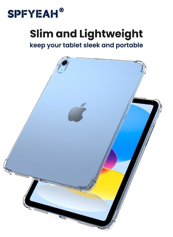 اس بي اف يا. [2 في 1] حافظة iPad (A16) الجيل الحادي عشر 11 بوصة (2025) / iPad الجيل العاشر 10.9 بوصة (2022) مع واقي شاشة زجاجي مقوى عالي الدقة، رفيع وخفيف الوزن، مقاوم للاصفرار، مقاوم للصدمات ومرن لجهاز iPad 11 2025 / iPad 10 2022 (شفاف) - Image 4