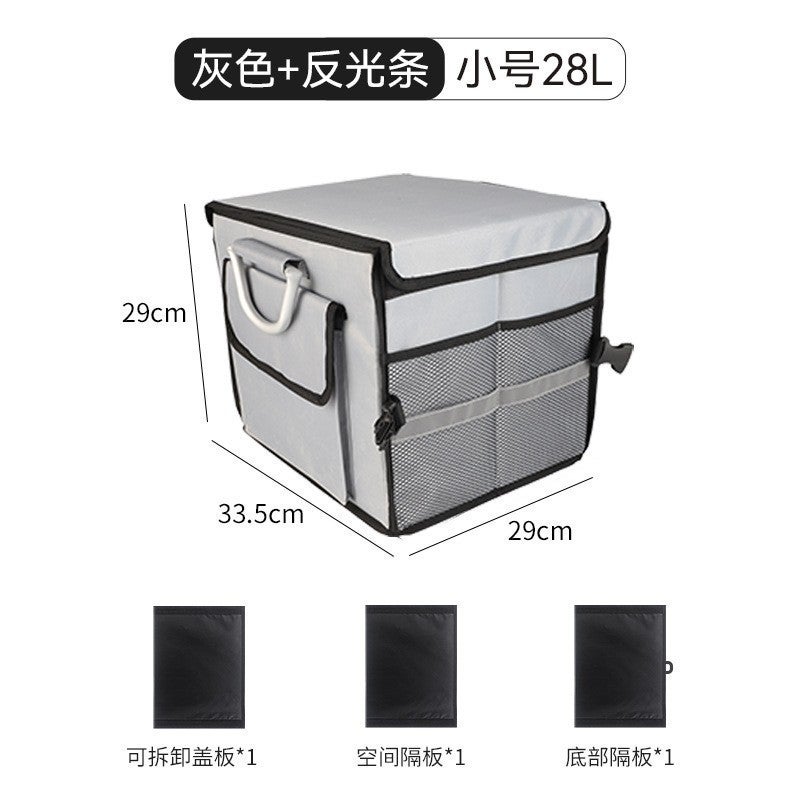 Car Trunk Storage Box - Large Capacity, Foldable Organizer with Handles