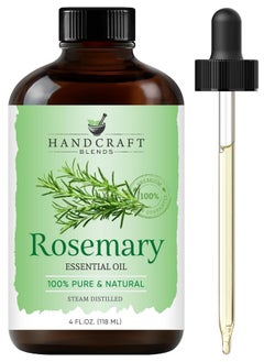 handcraft Blends Rosemary Essential Oil - Huge 4 Fl Oz - 100% Pure And Natural - Premium Grade Essential Oil For Diffuser And Aromatherapy  - Image 1