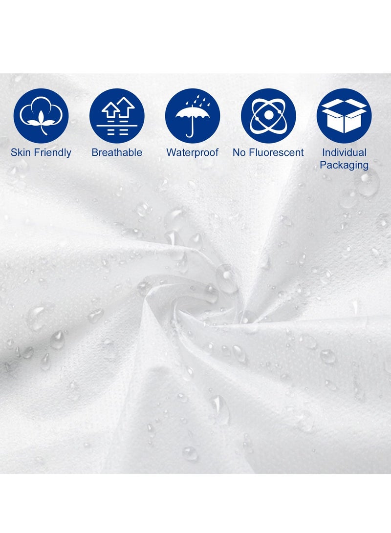 SYOSI Disposable Bed Sheets for Travel, 8pcs Disposable Travel Sheets Set Fitted Sheet King Size, Hotel Essentials with Disposable Bed Sheets Quilt Cover 2 Pillowcase 2 Bath Towels 2 Face Towels - Image 3