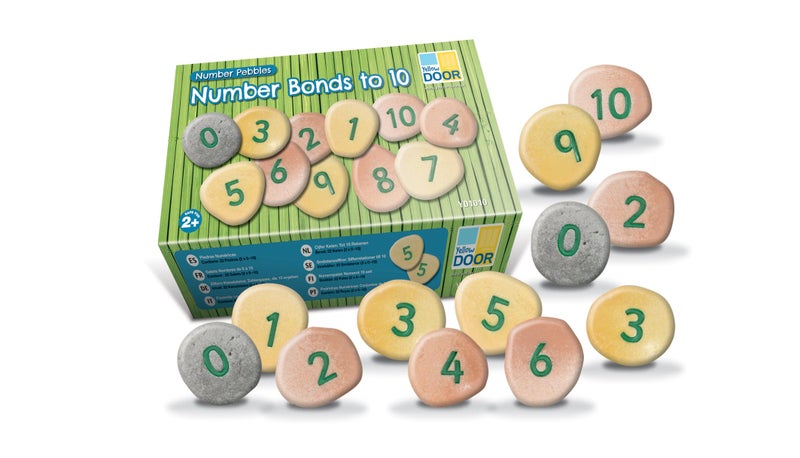 Yellow Door YD-11 Number Pebbles, Kindergarten Grade to 3 Grade, 5" H, 3" L, 3" W - Image 1