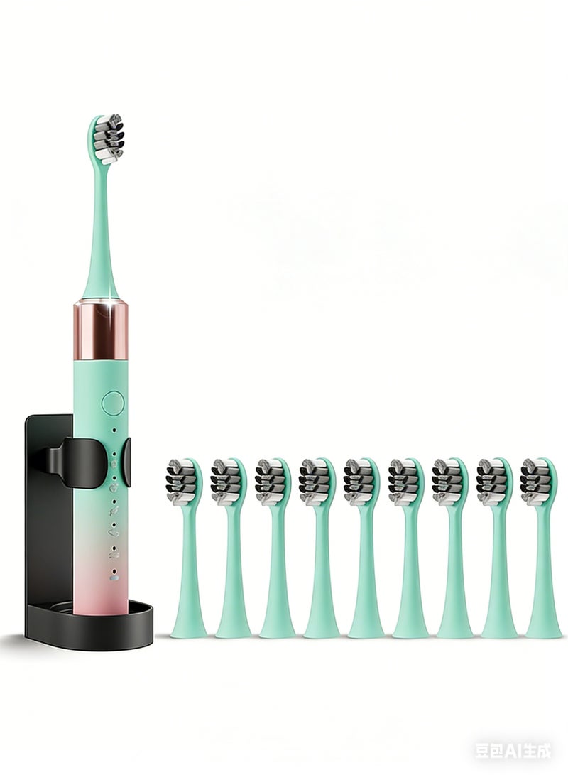 general Sonic Electric Toothbrush for Adults and Kids, Comes with 10 Brush Heads, 5 Modes with 2 Minutes Built in Smart Timer, One Charge for 90 Days, 42,000 VPM Motor - Image 1