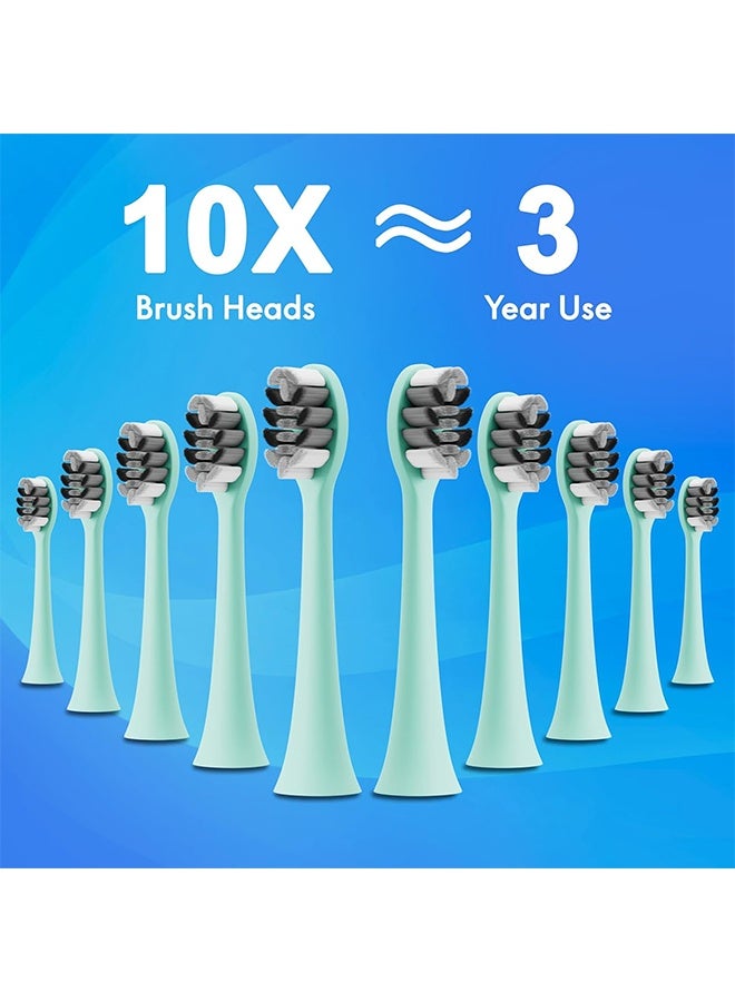 general Sonic Electric Toothbrush for Adults and Kids, Comes with 10 Brush Heads, 5 Modes with 2 Minutes Built in Smart Timer, One Charge for 90 Days, 42,000 VPM Motor - Image 3
