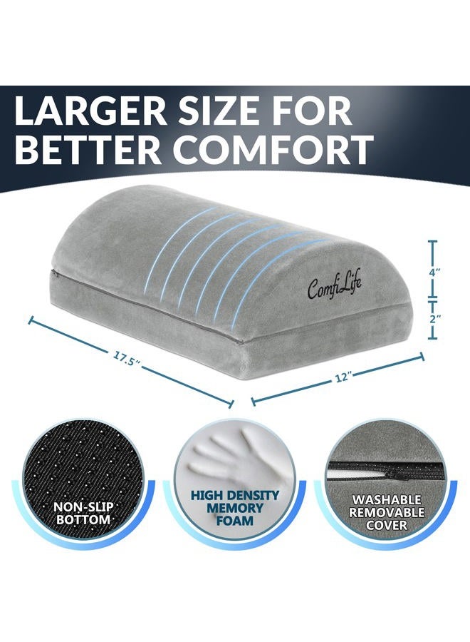 ComfiLife Foot Rest for Under Desk at Work – Adjustable Memory Foam Foot Rest for Office Chair & Gaming Chair – Ergonomic Design for Back & Hip Pain Relief (Gray) - Image 4