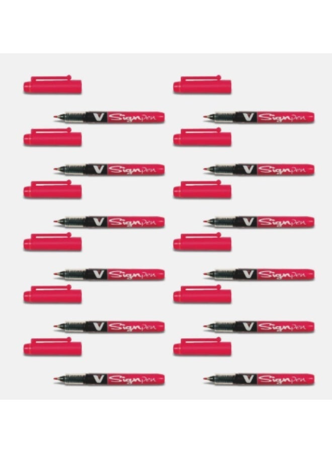 Pilot Signature Pen, Red, 12 Pens