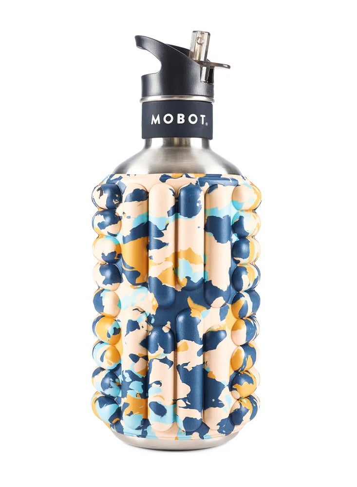MOBOT Big Bertha Foam Roller Water Bottle - Earth Camo 1.2L - Image 1