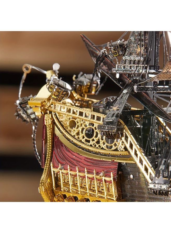 Pirate Ship 3D Metal Puzzle DIY Model Kit Creative Assembly Iron Art Home Decoration - Image 5