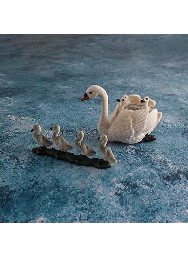 general Farm Animal Toy Set White swan Little Duck Poultry Table Decorations Children's Cognitive Toys for Boys Girls  Scene Decoration Cake Decoration - Image 5