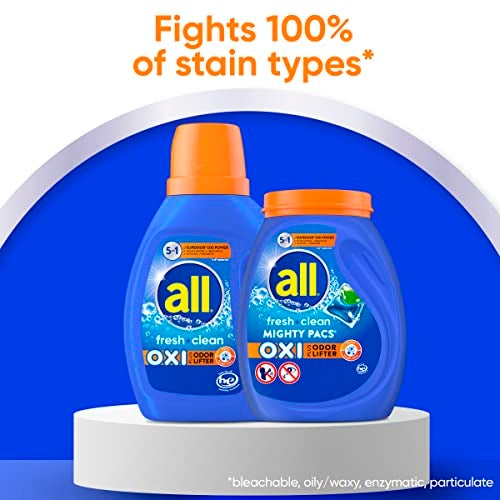 all fresh clean, OXI + Odor Lifter, MIGHTY PACS Laundry Detergent Pacs, 60 Count - Image 2