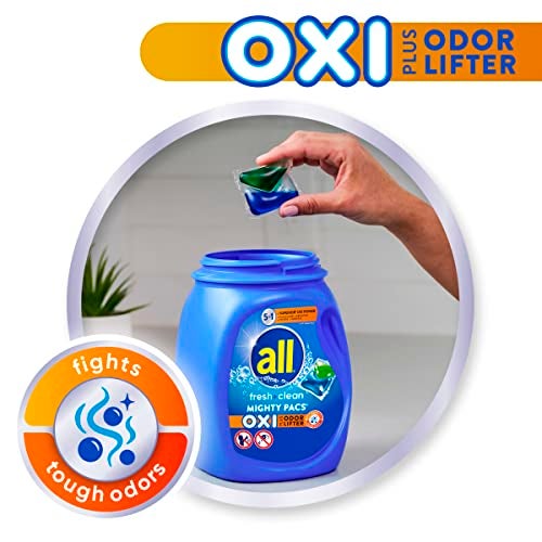 all fresh clean, OXI + Odor Lifter, MIGHTY PACS Laundry Detergent Pacs, 60 Count - Image 5