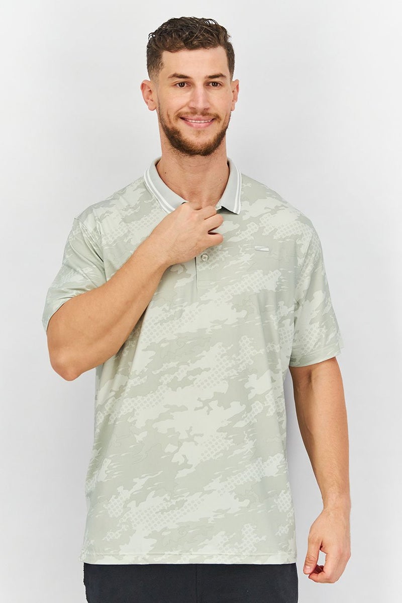 PUMA Men Sportswear Fit Camouflage Polo Shirt, Light Grey - Image 1