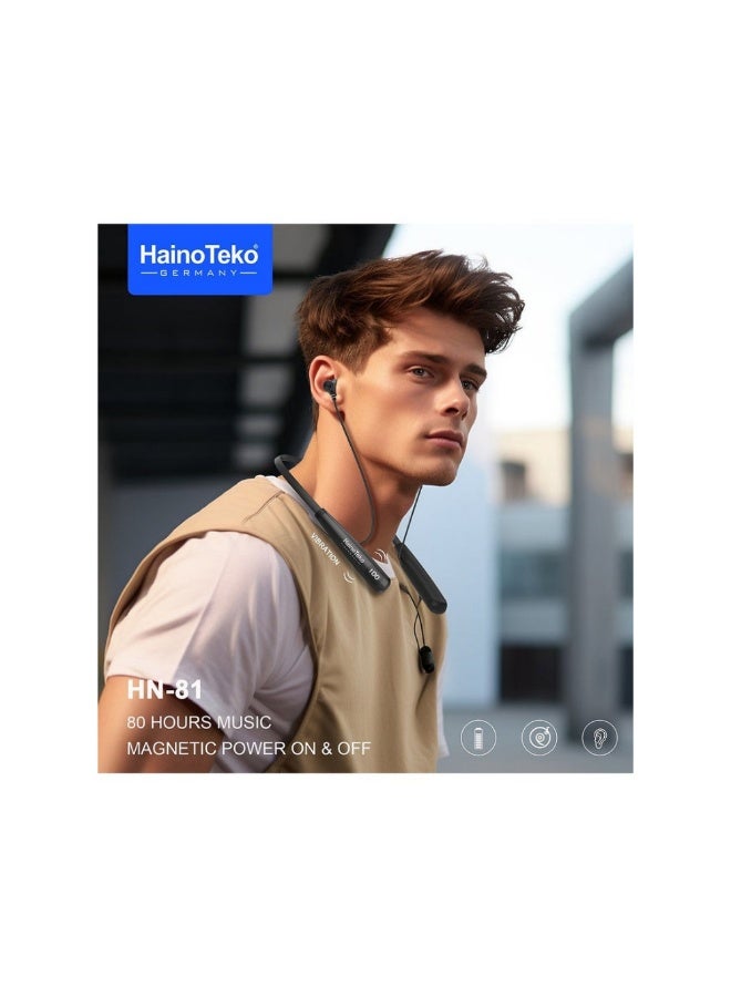 هينو تيكو سماعة أذن لاسلكية HN81 من Haino Teko Germany، باللون الأسود - Image 3