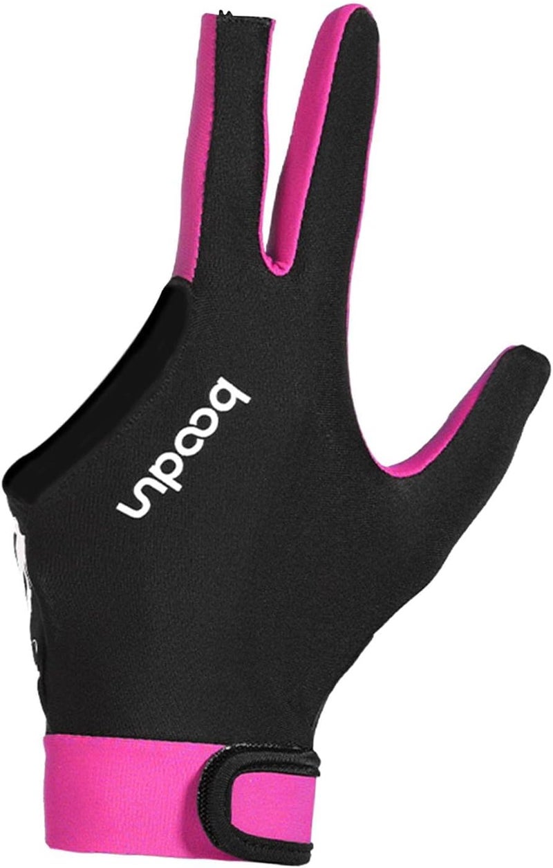 كلاراكو قفاز بلياردو قطعة واحدة، عصا سنوكر، قفازات بلياردو، يد يسرى، مفتوح، 3 أصابع، مصنوع من الإسباندكس - Image 1