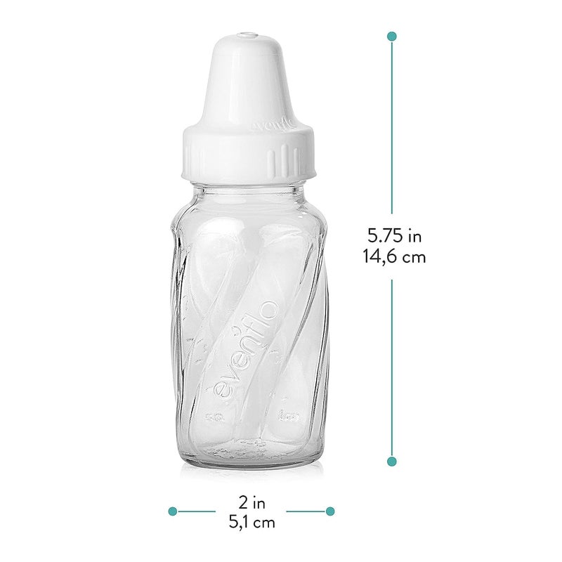 evenflo Feeding Classic Glass, Twist Bottles, 4 Oz, 6 Bottles. - Image 4