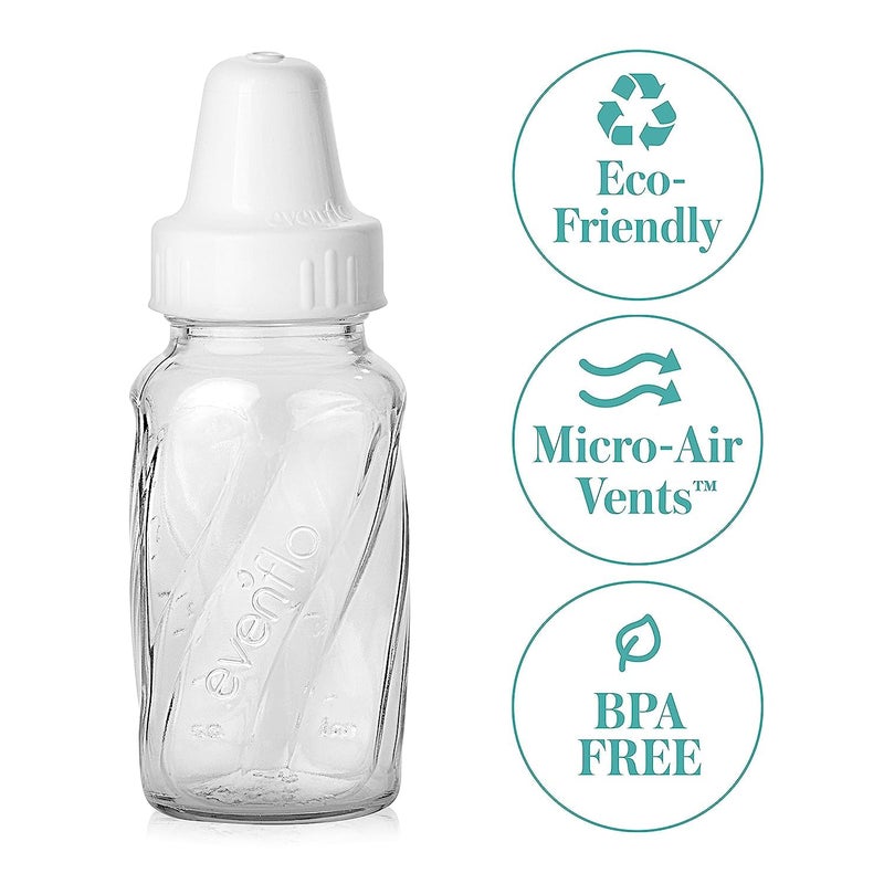 evenflo Feeding Classic Glass, Twist Bottles, 4 Oz, 6 Bottles. - Image 2