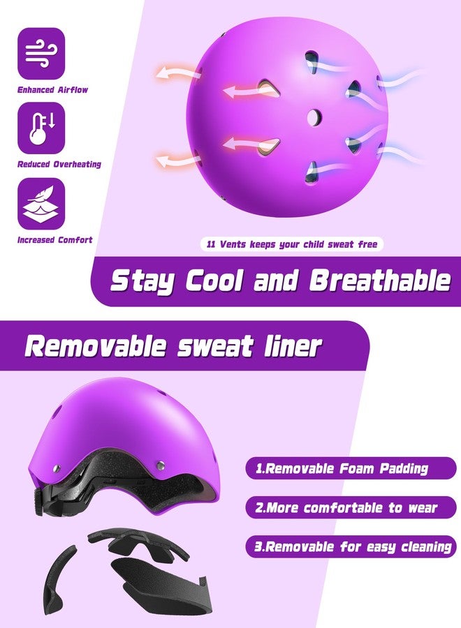 DARME Kids Bike Helmet Set, Adjustable Helmet for Ages 3-15 Year Boys Girls, Pad Set with Knee and Elbow Pads for Bike, Roller, Skating, Scooter, Longboard and More Sports - Image 4